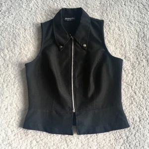 Accomplice Black Zipup Tank Top Vest Small